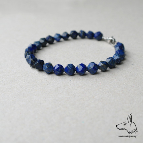 Lazhvard (lapis lazuli) - modrý náramek — foto 3
