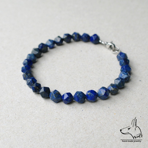 Lazhvard (lapis lazuli) - modrý náramek — foto 4