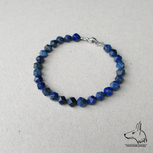 Lazhvard (lapis lazuli) - modrý náramek — foto 5