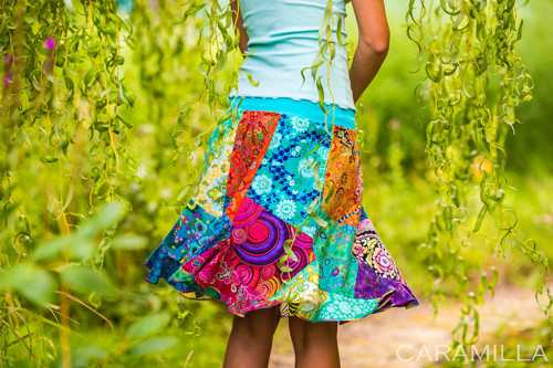 Patchworková sukně VLNA multicolor (i těhu) — foto 6
