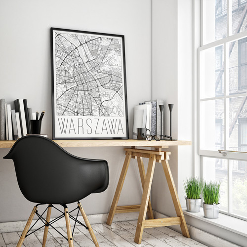 VARŠAVA, 50x70cm, moderní, bílá — foto 2