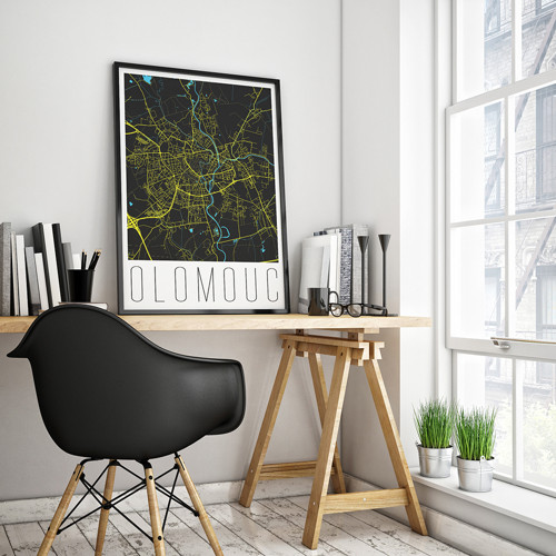 OLOMOUC, 50x70cm, moderní, černá — foto 2
