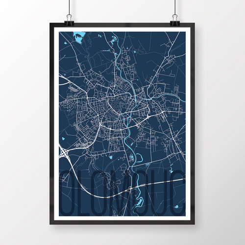 OLOMOUC, 50x70cm, elegantní, tmavě modrá — foto 2