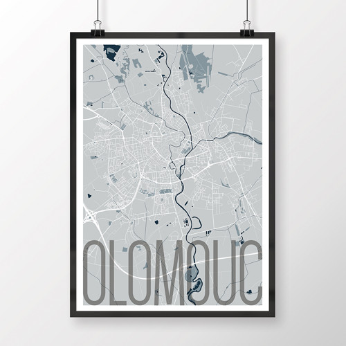 OLOMOUC, 50x70cm, elegantní, světle modrá — foto 2