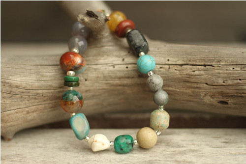 Náramok boho z minerálov mix — foto 2