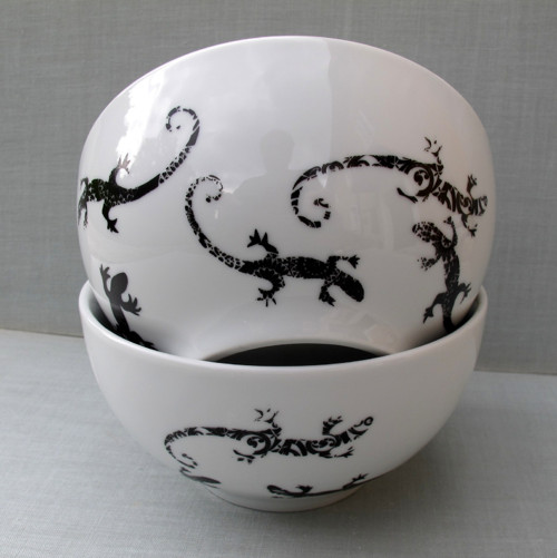 Porcelánová miska s ještěrkami — foto 2