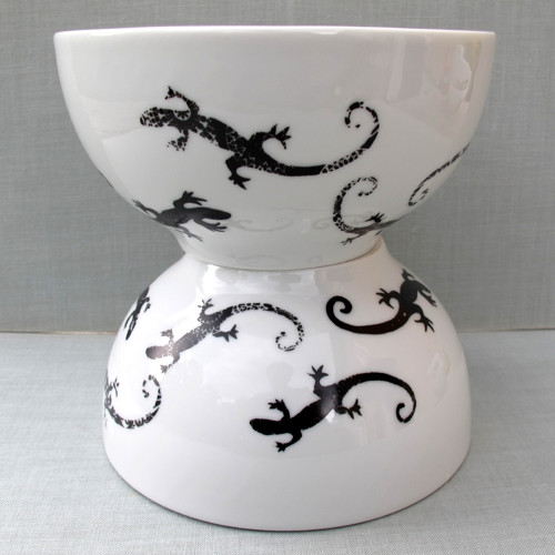 Porcelánová miska s ještěrkami — foto 3