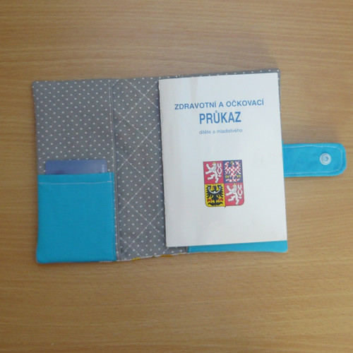 Obal na očkovací průkaz modrý- sovičky — foto 2