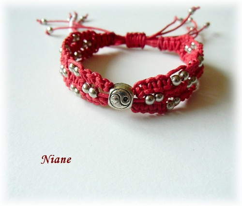 Jing-jang trojitý - shamballa / macramé — foto 2