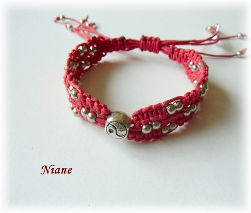 Jing-jang trojitý - shamballa / macramé — foto 3