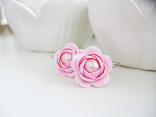 Rose essence, visací náušnice — foto 2