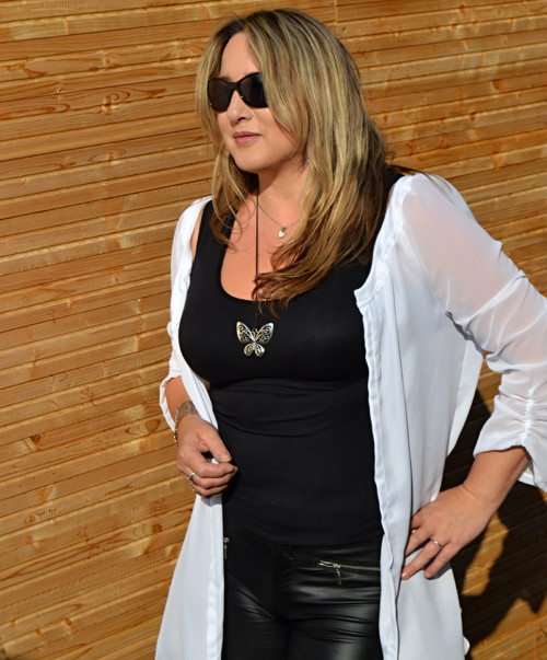 Šifonový cardigan s kapucí — foto 2
