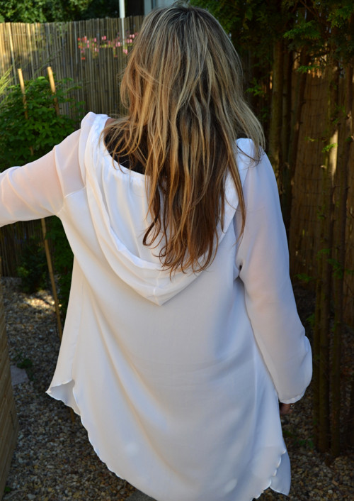 Šifonový cardigan s kapucí — foto 3