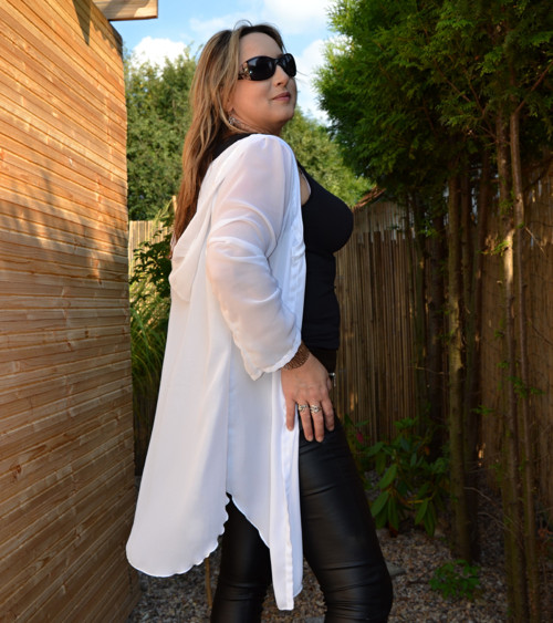Šifonový cardigan s kapucí — foto 4