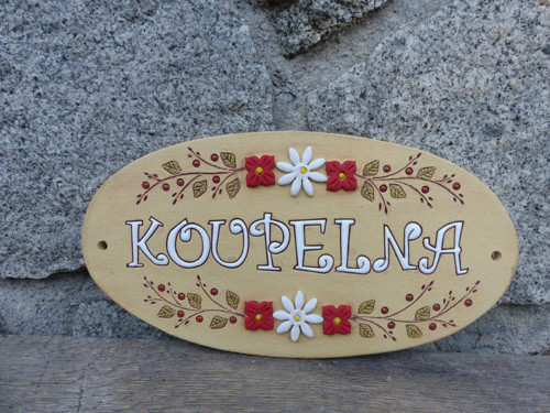 Keramická cedule ,,KOUPELNA" / NA OBJEDNÁVKU — foto 2