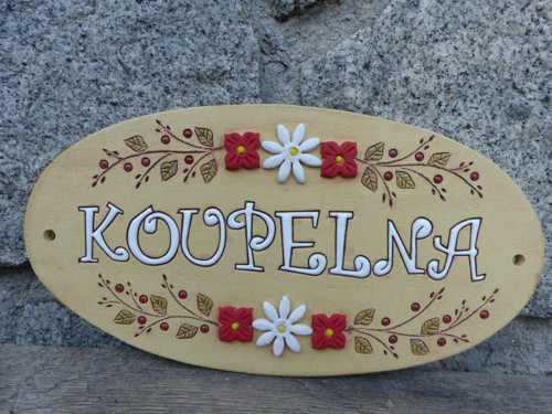 Keramická cedule ,,KOUPELNA" / NA OBJEDNÁVKU — foto 3