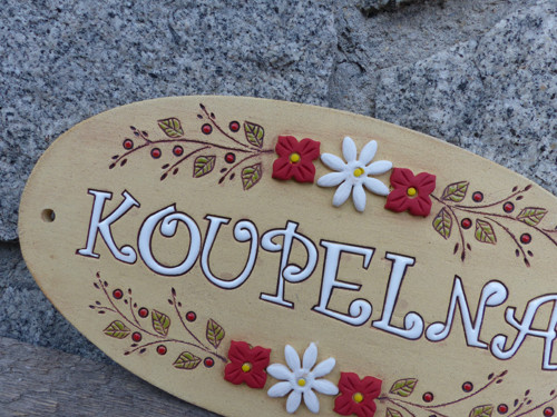 Keramická cedule ,,KOUPELNA" / NA OBJEDNÁVKU — foto 4