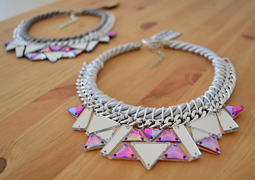 Náhrdelník Pink White Silver Tribal — foto 6