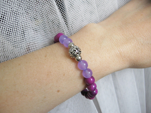 Violet náramek Sugilit • Chalcedon — foto 4