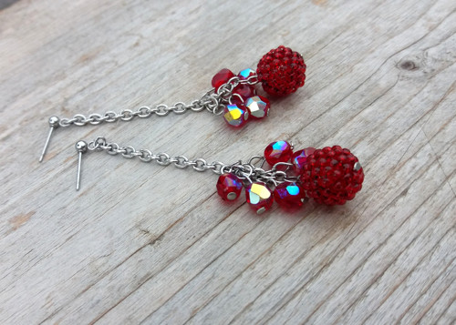 Náušnice Marbles Extra "Red" — foto 2