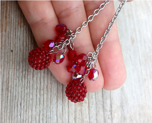 Náušnice Marbles Extra "Red" — foto 3