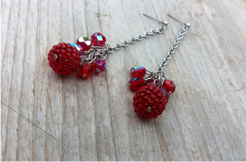 Náušnice Marbles Extra "Red" — foto 4
