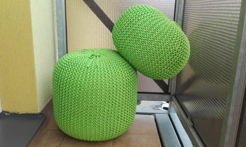 Puff velký "verdepisello"/průměr 55cm,výš.31cm/ — foto 2