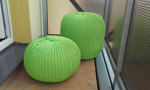 Puff velký "verdepisello"/průměr 55cm,výš.31cm/ — foto 3