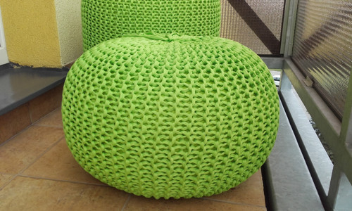 Puff velký "verdepisello"/průměr 55cm,výš.31cm/ — foto 5