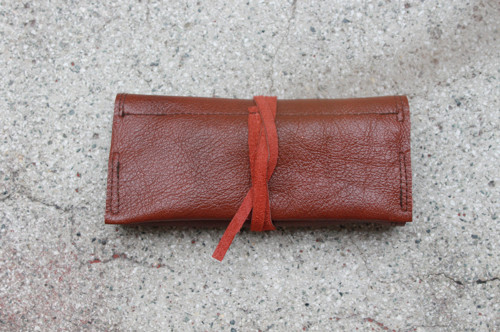 Pouzdro "RUDÁ"- upcycling — foto 2