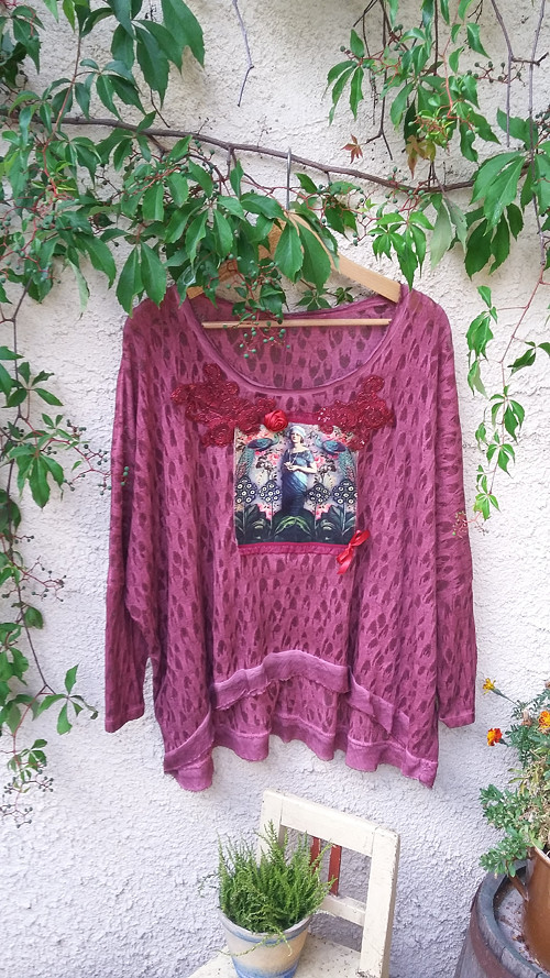 Originální oversized v bordové — foto 4