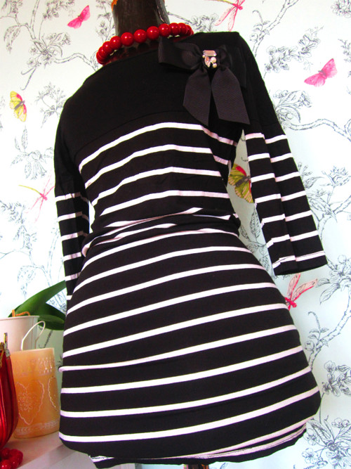 Minišatotunika black&white stripes — foto 2