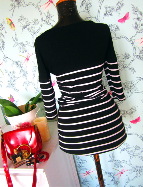 Minišatotunika black&white stripes — foto 4