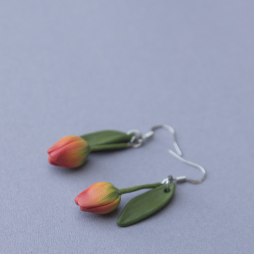 Náušnice - Tulipány — foto 2