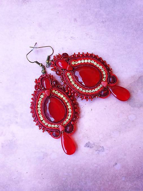 Ruby Earrings - sutaškové náušnice — foto 4