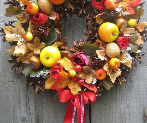 Podzimní věneček s jablíčky — foto 2
