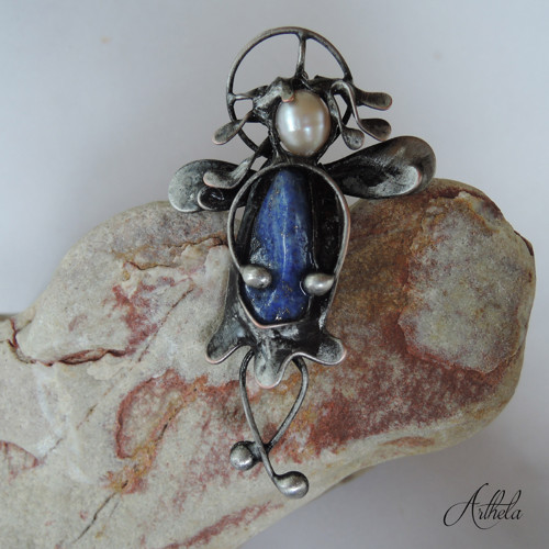 Strážníček - lapis lazuli, říční perla — foto 2