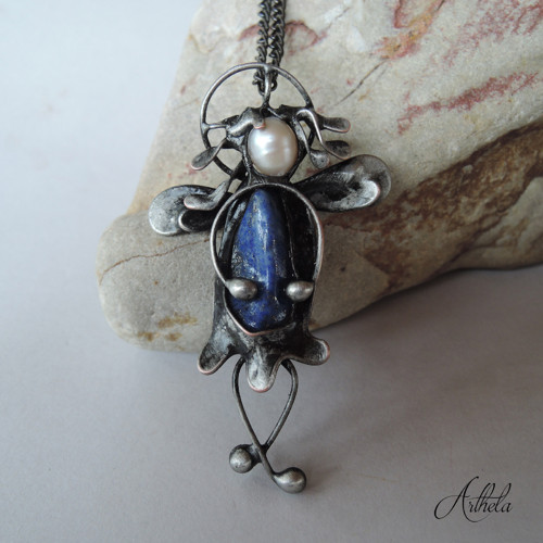 Strážníček - lapis lazuli, říční perla — foto 3