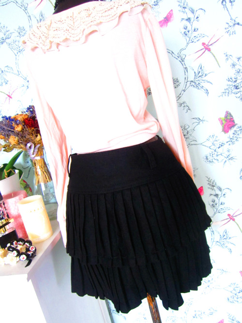 Sukně black plisé podzimní — foto 4