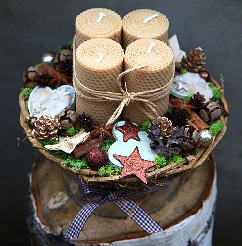 Přírodní adventní svícen — foto 3