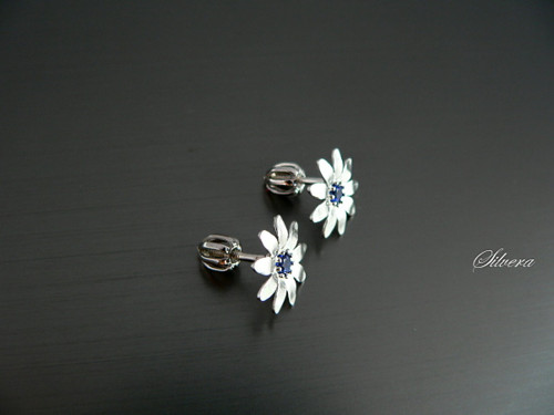 Stříbrné 925 rhodiované Naušnice DAISY — foto 2
