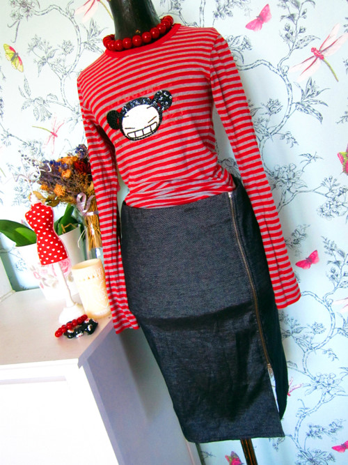 Sukně jeans atypická — foto 2