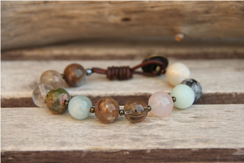 Boho náramok z minerálov mix — foto 3