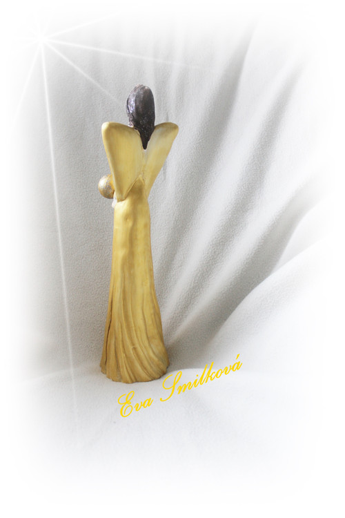 Anděl zlaté světlo - 36 cm — foto 3