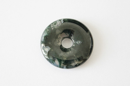 Kolečko - mechový achát 30x30 mm — foto 2