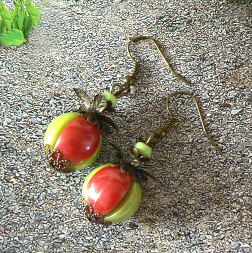 Náušnice - Jablíčka — foto 2