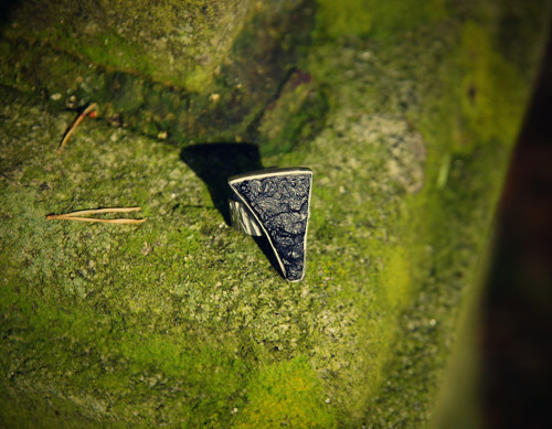 Nerezový prsten..." Black triangle " — foto 5