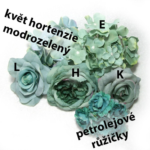 Květ růže tyrkysovošedý (L) — foto 3