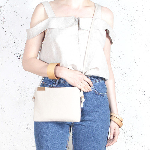 NODO BAG MINI béžová bavlna — foto 3