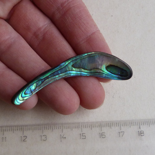 Perleť Paua - 5,8 x 1,2 x 0,3 cm — foto 2